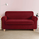 NNEDSZ 2-piece Sofa Cover Elastic Stretch Couch Covers Protector 3 Steater Burgundy