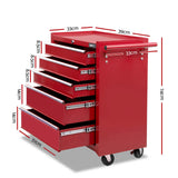 NNEDSZ 14 Drawers Toolbox Chest Cabinet Mechanic Trolley Garage Tool Storage Box