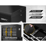 NNEDSZ Tool Chest and Trolley Box Cabinet 16 Drawers Cart Garage Storage Black