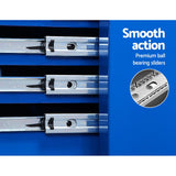 NNEDSZ Tool Chest and Trolley Box Cabinet 16 Drawers Cart Garage Storage Blue