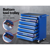 NNEDSZ Tool Chest and Trolley Box Cabinet 16 Drawers Cart Garage Storage Blue