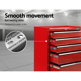 NNEDSZ 5 Drawer Mechanic Tool Box Storage Trolley - Red