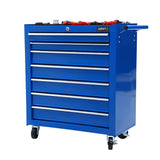 NNEDSZ Tool Chest and Trolley Box Cabinet 7 Drawers Cart Garage Storage Blue