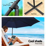 NNEDSZ 3M Umbrella with 50x50cm Base Outdoor Umbrellas Cantilever Sun Stand UV Garden Navy