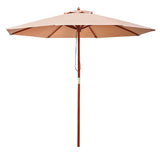 NNEDSZ 2.7M Outdoor Pole Umbrella Cantilever Stand Garden Umbrellas Patio Beige
