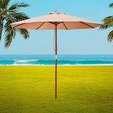 NNEDSZ 2.7M Outdoor Pole Umbrella Cantilever Stand Garden Umbrellas Patio Beige