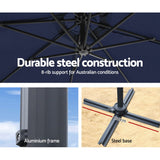 NNEDSZ 3M Roma Outdoor Furniture Garden Umbrella 360 Degree Navy