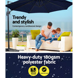 NNEDSZ 3M Roma Outdoor Furniture Garden Umbrella 360 Degree Navy