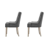 NNEDSZ Set of 2 Dining Chair CAYES French Provincial Chairs Wooden Fabric Retro Cafe