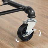 NNEDSZ Industrial Clothing Rack Wheels Double Rod