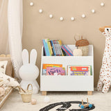 NNEDSZ Kids Storage Bookcase 3 Compartments, White