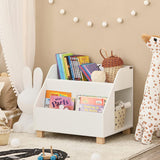 NNEDSZ Kids Storage Bookcase 3 Compartments, White