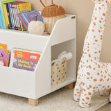 NNEDSZ Kids Storage Bookcase 3 Compartments, White