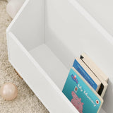 NNEDSZ Kids Storage Bookcase 3 Compartments, White