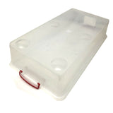 NNEDSZ 3x 35L Australian Made Premium Underbed Plastic Storage Tub Under Bed Box Large