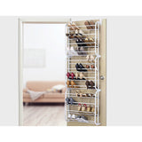 NNEDSZ 36 Pair Shoe Holder Organiser Over The Door Hanging Shelf Rack Storage Hook