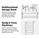 NNEDSZ 36 Pair Shoe Holder Organiser Over The Door Hanging Shelf Rack Storage Hook