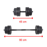 NNEDSZ 20kg Dumbbell Set Home Gym Fitness Exercise Weights Bar Plate