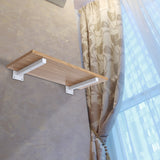 NNEDSZ 20cm Floating Shelf Brackets Industrial Metal Shelving Supports 4-Pack - White