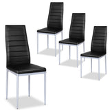NNECW Set of 4 Chairs with High Backrest for Dining Room/Restaurant-Black