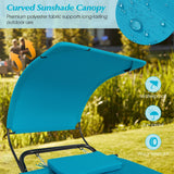 NNECW Patio Hanging Chaise Lounge Chair with Storage Bag-Navy