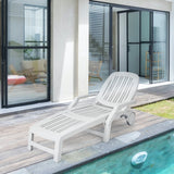 NNECW Outdoor Chaise Lounge Chair with Storage Box