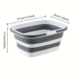 NNETM Foldable Plastic Basin – Collapsible Bucket with Handles