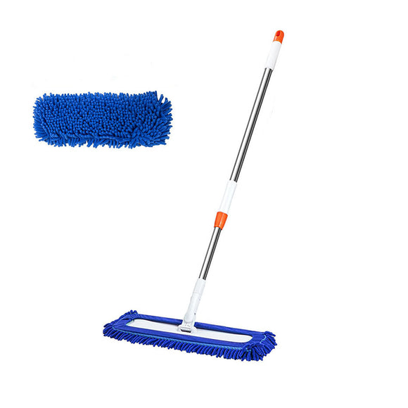 NNEAGS 60x12 Blue Microfiber Flat Mop Floor Cleaning Pads Rotating Dust Remover