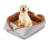 NNEAGS Silver Dual-purpose Cushion Nest Cat Dog Bed Warm Plush Kennel Mat Pet Home Travel Essentials