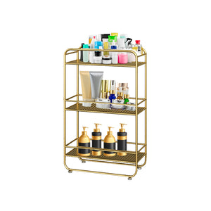 NNEAGS 3 Tier Rectangular Bathroom Shelf Multifunctional Storage Display Rack Organiser