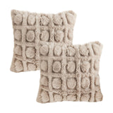 NNEAGS 2X 45cm Wabi-sabi Herringbone Plush Square Throw  Pillow