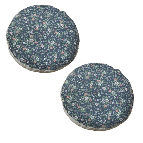 NNEAGS 2X 45cm Blue Premium Polyester Cotton Cushion with EPP Particle Insert for Enhanced Comfort