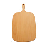 NNEAGS 33cm Brown Rectangle Wooden Serving Tray Chopping Board Paddle with Handle Home Decor