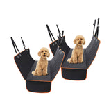 NNEAGS 2X 600D Oxford Cloth Waterproof Dog Car Cover Back Seat Protector Hammock Pet Mat Black