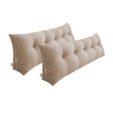 NNEAGS 2X 180cm Beige Triangular Wedge Bed Pillow Headboard Backrest Bedside Tatami Cushion Home Decor
