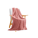 NNEAGS Throw Blanket Warm Cozy Double Sided Thick Flannel Coverlet Fleece Bed Sofa Comforter Pink