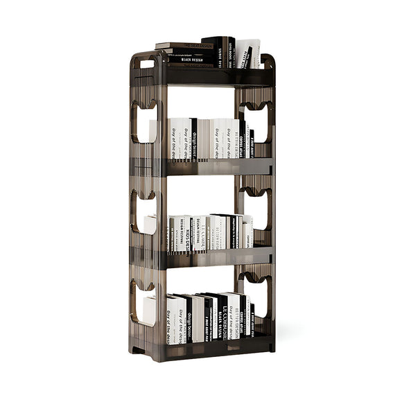 NNEAGS 38x24cm Black 3 Tier Bookshelf & Cosmetic Storage Organizer Trolley Rack
