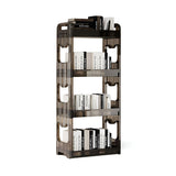 NNEAGS 38x24cm Black 3 Tier Bookshelf & Cosmetic Storage Organizer Trolley Rack
