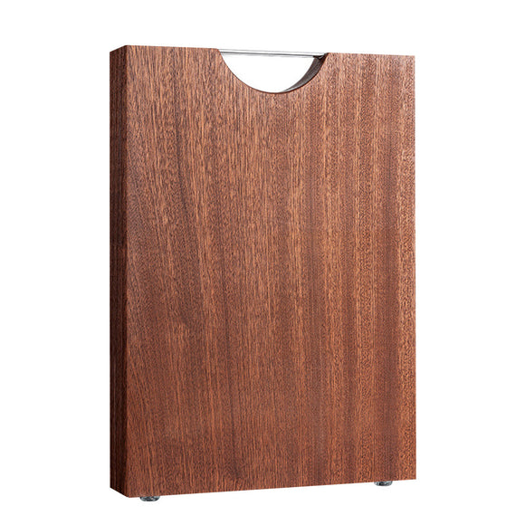NNEAGS 50cm Rectangular Wooden Ebony Butcher Block Non-slip Chopping Food Serving Tray Charcuterie Board