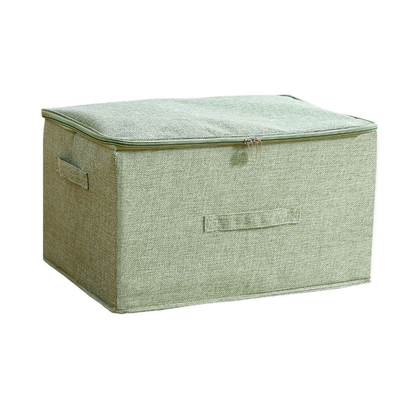 NNEAGS Green Large Portable Double Zipper Storage Box Moisture Proof Clothes Basket Foldable Home Organiser