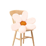 NNEAGS White Daisy Flower Shape Cushion Soft Leaning Bedside Pad Floor Plush Pillow Home Decor