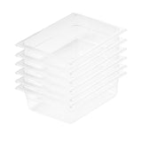 NNEAGS 150mm Clear Gastronorm GN Pan 1/2 Food Tray Storage Bundle of 6
