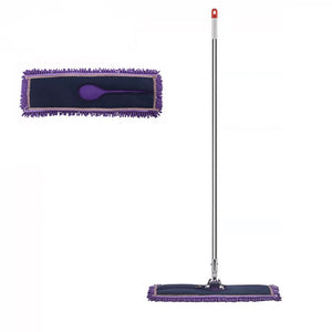 NNEAGS 90cm Purple Microfiber Flat Mop Floor Cleaning Pads Rotating Dust Remover