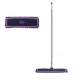 NNEAGS 90cm Purple Microfiber Flat Mop Floor Cleaning Pads Rotating Dust Remover