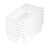 NNEAGS 150mm Clear Gastronorm GN Pan 1/1 Food Tray Storage Bundle of 6