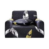 NNEAGS 1-Seater Feather Print Sofa Cover Couch Protector High Stretch Lounge Slipcover Home Decor