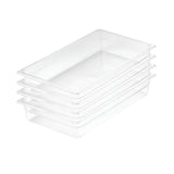 NNEAGS 100mm Clear Gastronorm GN Pan 1/1 Food Tray Storage Bundle of 4