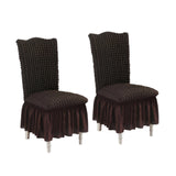 NNEAGS SOG 2X Coffee Chair Cover Seat Protector with Ruffle Skirt Stretch Slipcover Wedding Party Home Decor