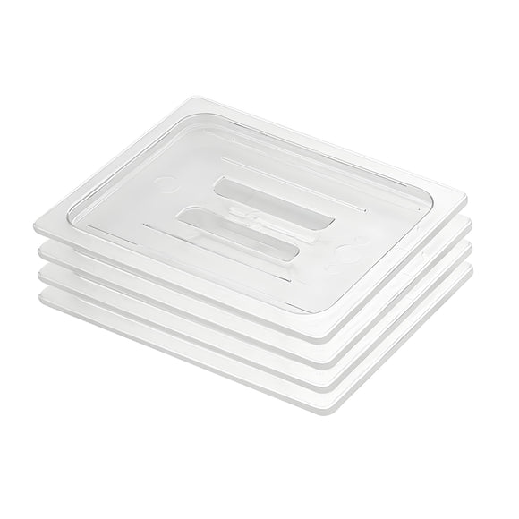 NNEAGS Clear Gastronorm 1/2 GN Lid Food Tray Top Cover Bundle of 4