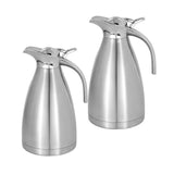 NNEAGS 2X 2.0L Silver Color 3-Layer Inner Stainless Steel, Vacuum Insulated and Outer Stainless Steel Thermal Flask
